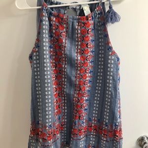 Sundance Embroidered Sleeveless Blouse